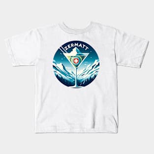 Zermatt Ski Resort in Switzerland Kids T-Shirt